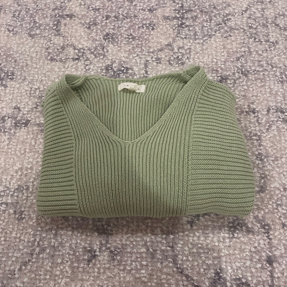 L.A. HEARTS Light Green Cropped Sweater SIZE: S